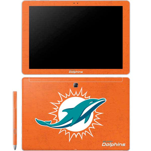NFL Miami Dolphins Distressed- Orange Galaxy Book 12in Skin